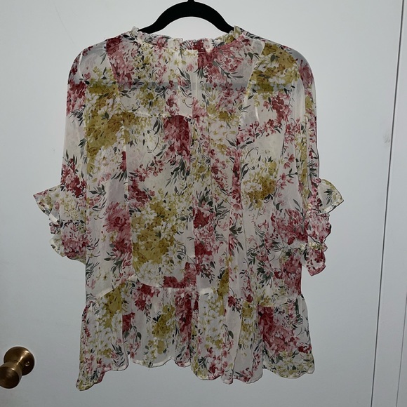 Umgee Floral Ruffle Blouse - Picture 3 of 3